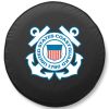 United States Coast Guard Tire Cover - Black Vinyl