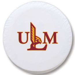 Louisiana Monroe Tire Cover w/ Warhawks Logo - White Vinyl