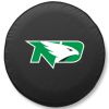 North Dakota Tire Cover w/ Fighting Hawks Logo - Black Vinyl