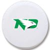 North Dakota Tire Cover w/ Fighting Hawks Logo - White Vinyl