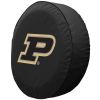 Purdue Tire Cover w/ Boilermakers Logo - Black Vinyl