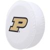 Purdue Tire Cover w/ Boilermakers Logo - White Vinyl