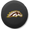 Western Michigan Tire Cover w/ Broncos Logo - Black Vinyl