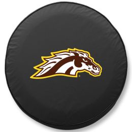 Western Michigan Tire Cover w/ Broncos Logo - Black Vinyl