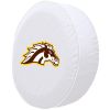 Western Michigan Tire Cover w/ Broncos Logo - White Vinyl